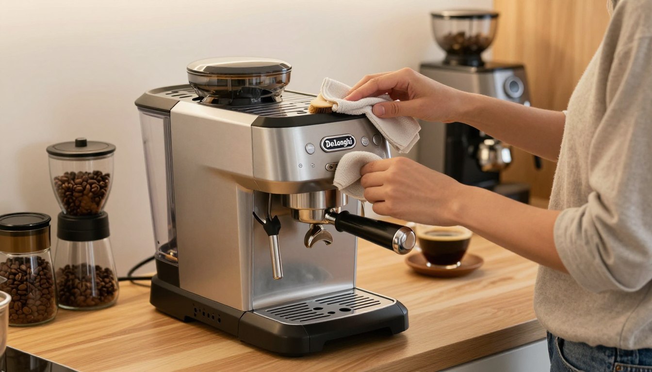 Jak wyczyścić ekspres do kawy De'Longhi